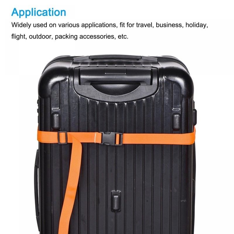 sourcing map Luggage Straps, 1.5m Length Adjustable Suitcase Belts with