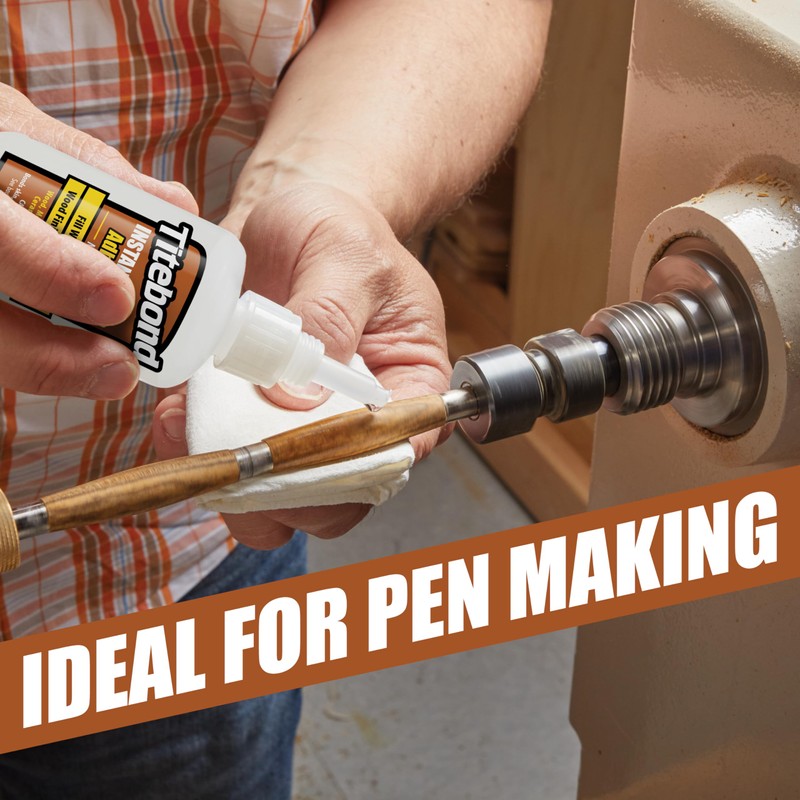 Titebond Instant Bond Medium Adhesive, 5-Second Bond, Home Repair, Woodworking,