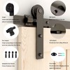 CCJH Sliding Barn Door Hardware Kit 4FT Track for Max