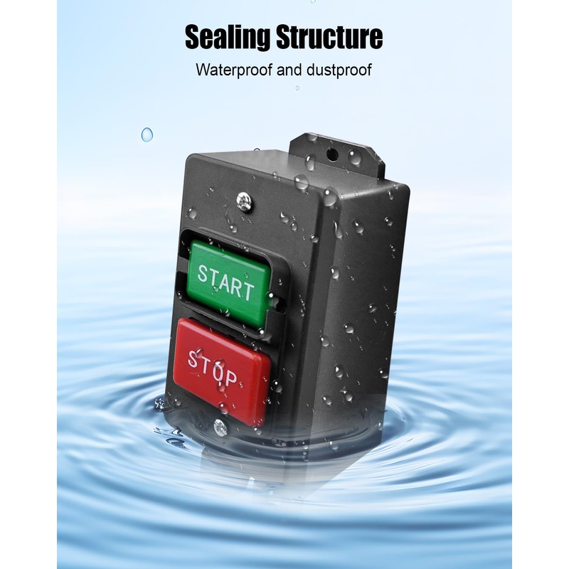 HUQUZN Table Saw Switch 110/ 220V, Single Phase On/Off Switch