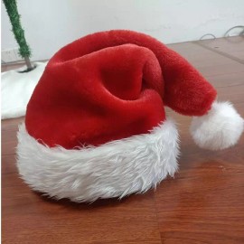 Unbranded Santa Hat Santa's Caps Christmas Hat Plush Red Holiday Adult Christmas Cap US