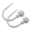 2 Pack Curtain Holdback Hooks, ULIFESTAR U-Shaped Hook Wall Mounted