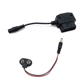 SIDMILE OBD2 Memory Saver Connector for Car Battery 9V, 16 Pin OBD ll Connector Vehicle Memory Saver Reliable and Easy 9 Volt Battery Powered