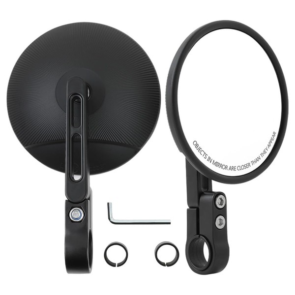 DREAMIZER CNC Motorcycle Mirrors E24 tested, 360° Rotatable Round Handlebar