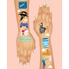 xo, Fetti Birthday Battle Gaming Temporary Tattoos - 50 Silver