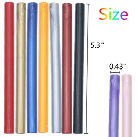 Orange Wax Sealing Sticks, ONWINPOR 20 Pcs Glue Gun Wax Seal Sticks for Wax Seal Stamp, Orange Yellow Wax Seal Sticks for 0.43'' Glue Gun Wax Sealing Sticks (Orange)