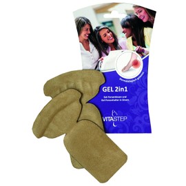 Vitastep Gel 2-in-1 Heel Cushion with Heel Holder in One, brown