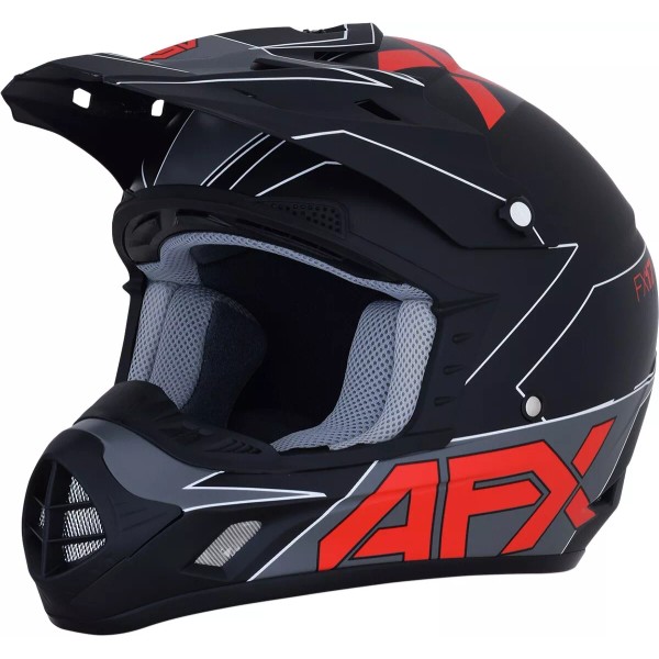 AFX FX-17 Full Face Offroad Helmet Matte Red Small AFX