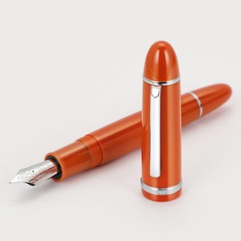 Ranvi Jinhao X159 Fountain Pen of 3 Pack,Fine Nib with Ink Converter,White,Green,Orange(Silver Clip)