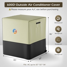 Air Conditioner Cover for Outside -Waterproof AC Units Cover Outdoor for Winter Fits Up to 32 x 32 x 36 Inches