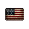Tin Sign Flag 18 x 12 cm United States America