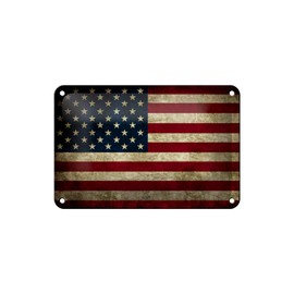 Tin Sign Flag 18 x 12 cm United States America USA Decorative Sign