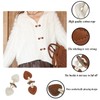 RHQFDM Leather Toggle Clasps, 8 Pairs, Leather Toggle Buttons, Windbreaker,
