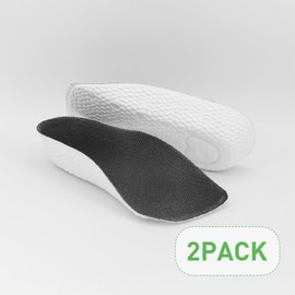 UamGlsob Height Increase Insole Shoe Lift Insert, Orthopedic High Pads for Men & Women, Shock Absorption Heel Lift Insole, Arch Support Shoe Lifts Heel Cushion (Black, 1.4"/3.5cm)