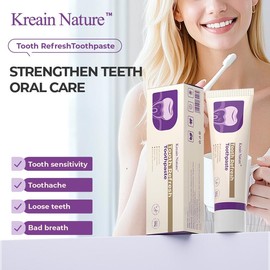 Kreain Nature Oral Care Toothpaste, fresh breath, prevent tooth loss, natural ingredients, gentle care - quantity: 2PC (Promotional promotion)