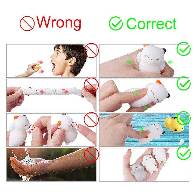 12 Pcs Mochi Animals Toys Mochi Cat Stress Relief Toys