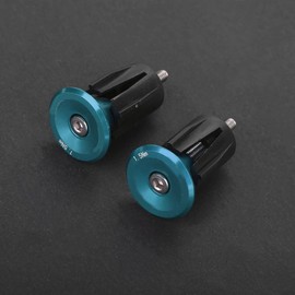 Handlebar End Caps Bicycle Handlebar End Plugs Caps Aluminium Alloy Handlebar Plug for Mountain Bike Road Bike Handlebar (Blue)