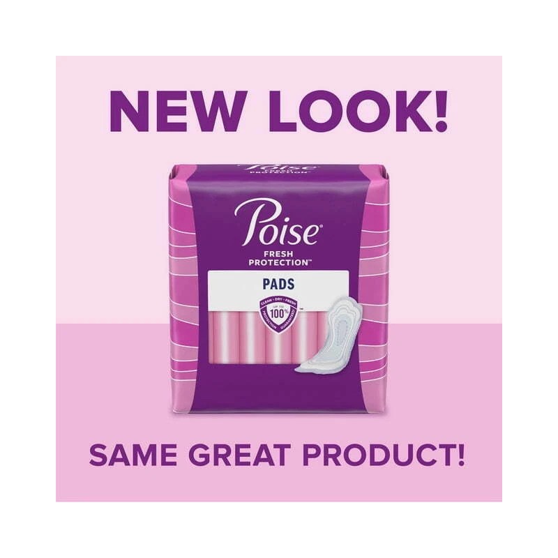 Poise Incontinence Pads for Women, 6 Drop Ultimate Absorbency, Regular,