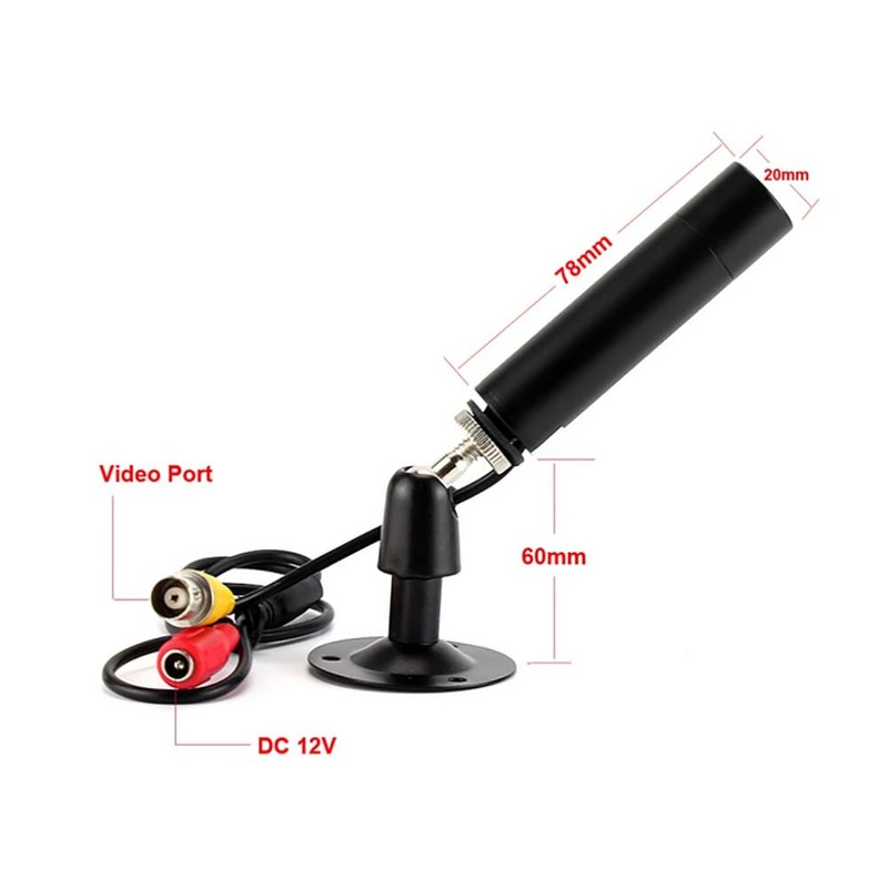 CNDST CCTV HD 1/3 CCD Mini Bullet Security Camera 1000TVL