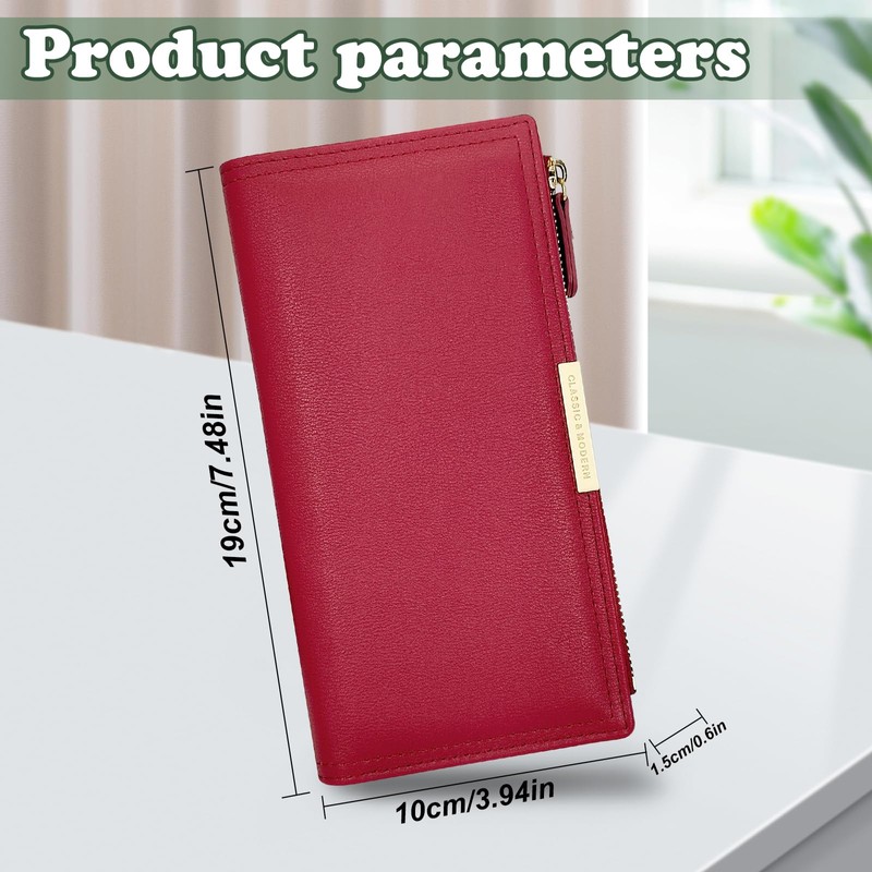 AdiStylinno Women's Wallet Large Capacity Long Slim Wallet Women's Multifunctional