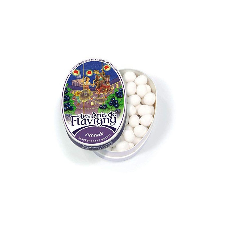 Dulces Anis de Flavigny sabor grosella negra, 50g