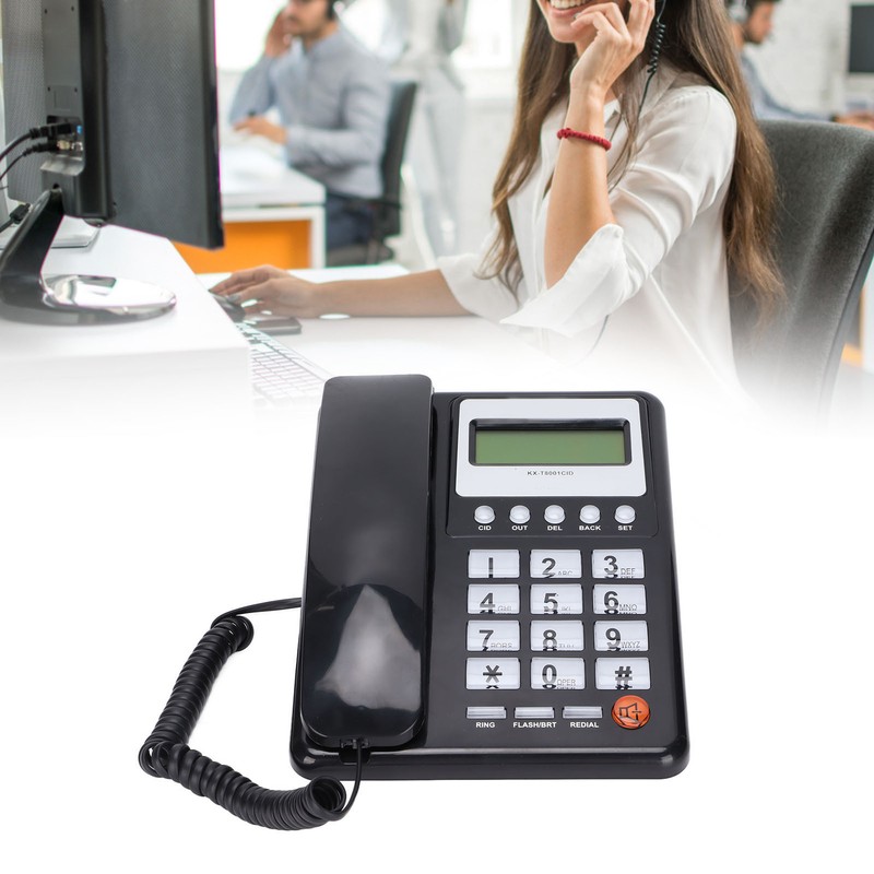 KXT8001CID Corded Telephone Multifunctional Wired Landline Phone with LCD Display