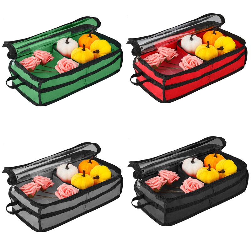 Christmas Ornament Storage Box Under Bed 64 Cell partition 600D