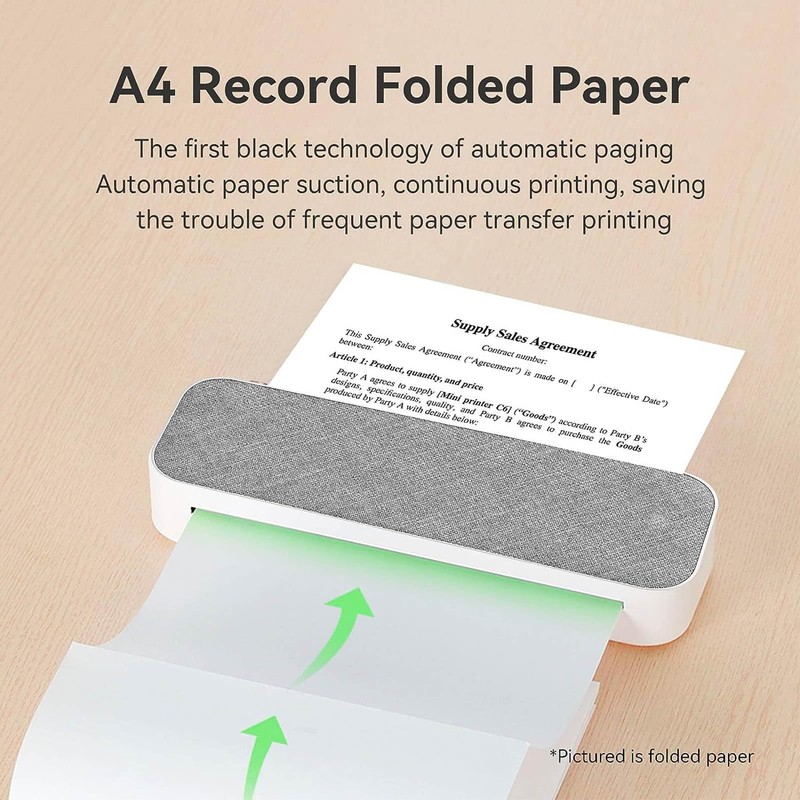 A4 Thermal Paper 2 Rolls, Thermal Receipt Paper Refill Printing