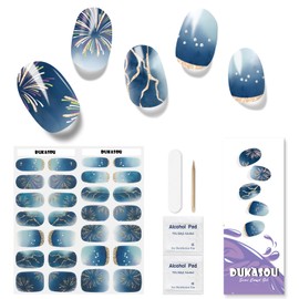 DUKASOU Gel Nail Seals, 28 Pieces Semi-cured Nail Seal, Cured Type, Removable, Gel Nails, for Hands, Refreshing Sheer, Odorless, Hand Glow, Easy Off for Women, Girls, Kids, DIY Decoration, Birthday