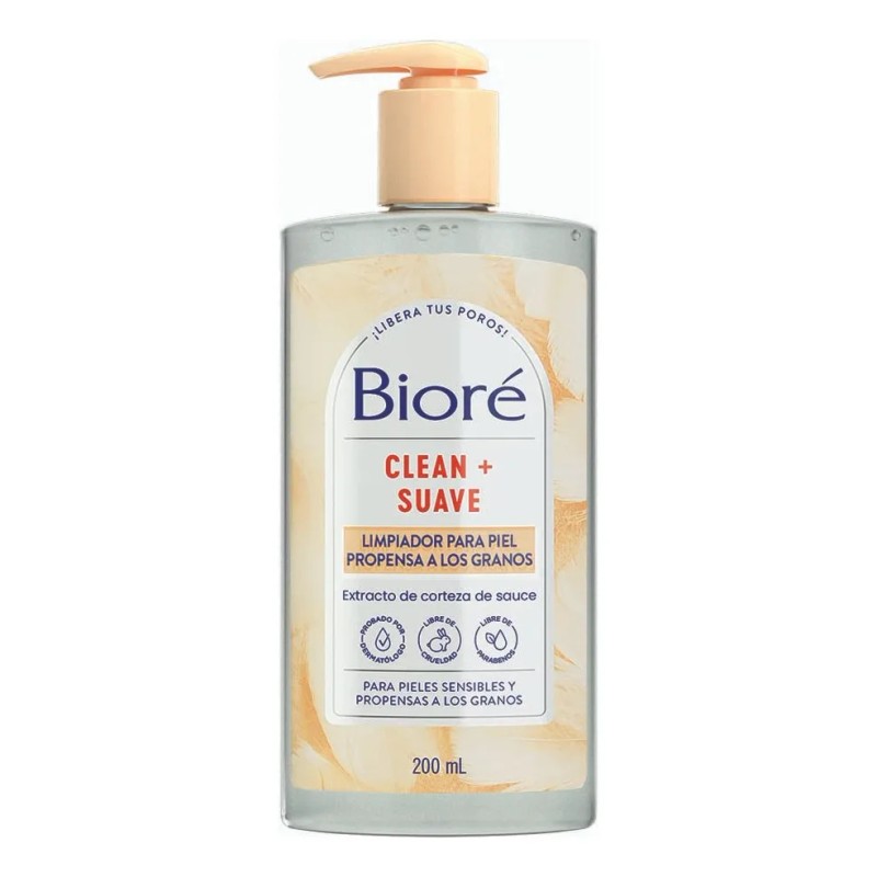 Bioré Limpiador Facial Gel Piel Sensible Propensa Acné 200ml