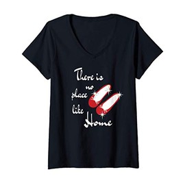 Womens There is not place like home, wonderful wizard of oz quote V-Neck T-Shirt
