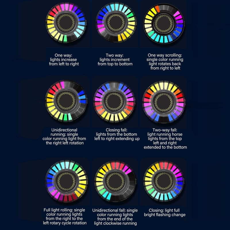 2 Luces LED para Coche, 32 bits De Color, Luces