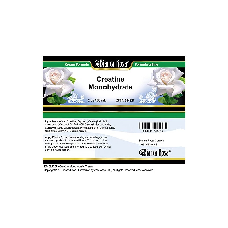 Bianca Rosa Creatine Monohydrate Cream (2 oz, ZIN: 524327)