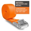 Alubox Lashing Strap with Clamping Lock 25 mm Wide Orange