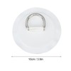 4PCS D Ring Patch PVC Round Shape Strong Stainless Steel