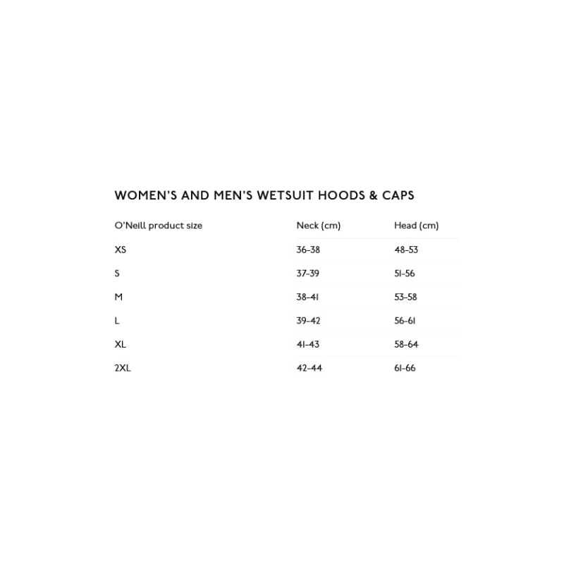 ONeill 3mm Squid Lid Neoprene Wetsuit Cap Hat Black -