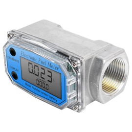 YFIXTOOL 2" Digital Turbine Flow Meter, LCD Digital Display Flowmeter, Gas Oil Fuel Flowmeter for Diesel, Kerosene, Gasoline, Aluminum Stainless Steel, Flow Rate of 60-500LPM(15-132GPM).