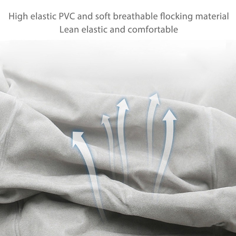 Inflatable Lumbar Waist Pillow PVC and Flocking Press Gray Inflation