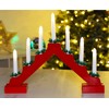 Christmas Concepts® Christmas Red Wooden Candle Bridge with Warm White