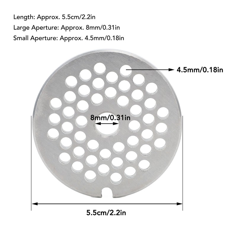 2pcs Meat Grinder Plate Professional Replaceable Efficient Safe Stainless Steel