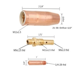 14 Piezas Puntas de de Soldadura Punta de Difusor de Boquilla Punta de Antorcha Difusor de Boquilla Punta de Difusor de Boquilla Puntas de Soldadura