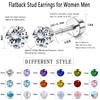 BESTEEL 𝟏𝟖 𝑷𝒂𝒊𝒓𝒔 Flat Back Earrings Hypoallergenic Stainless Surgical Steel