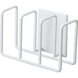 Yamazaki 3282 Magnetic Sponge Holder, 3 Tiers, White, Approx. 4.9 x 2.8 x 3.3 inches (12.5 x 7 x 8.5 cm), Tower Tower Sponge Place, Easy to Clean