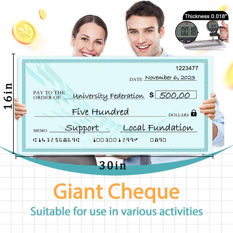 Giant Reusable Dry Erase Check 30x16 Inch - Large Presentation