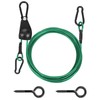 TooTaci 15ft Outdoor Clothesline Kit, 3/16" Green PVC Coated Wire