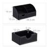 Relaxdays Desk Organiser, Office Organiser with 6 Compartments & Drawer,