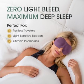 Nidra Nidra Small Medium Sleep Mask for Women & Men, Blackout Blindfold Eye Mask, Deep Rest, 3D Comfort Contoured for Side Sleepers, Lightweight & Soft, Light Blocking for Travel, Yoga, Sleeping, Blue
