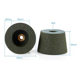 AIMALL 2PCS Professional Thickened Stone Polishing Buffing Wheel, Tile Granite Grinding Wheel, Emery and Green Silicon Carbide Discs
