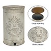 Zokyntrix Retro Outdoor Trash Can with Lid 17L/4.5 Gallon Waste