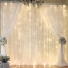 30×10ft White Tulle Backdrop Curtain with Lights String for Parites,